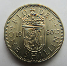 Load image into Gallery viewer, 1966 Queen Elizabeth II (Scottish) One Shilling Coin In High Grade
