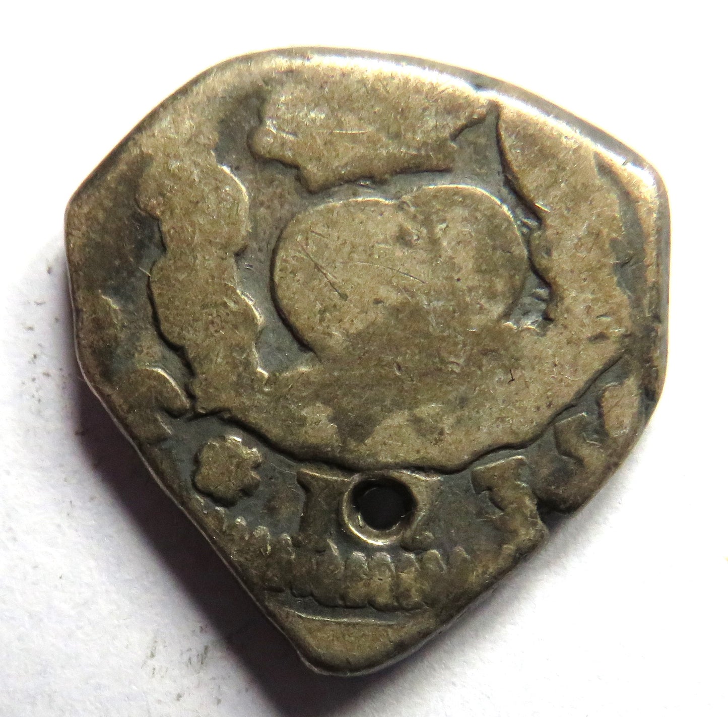 1735 Spanish Colonial Silver 2 Reals Cob Coin