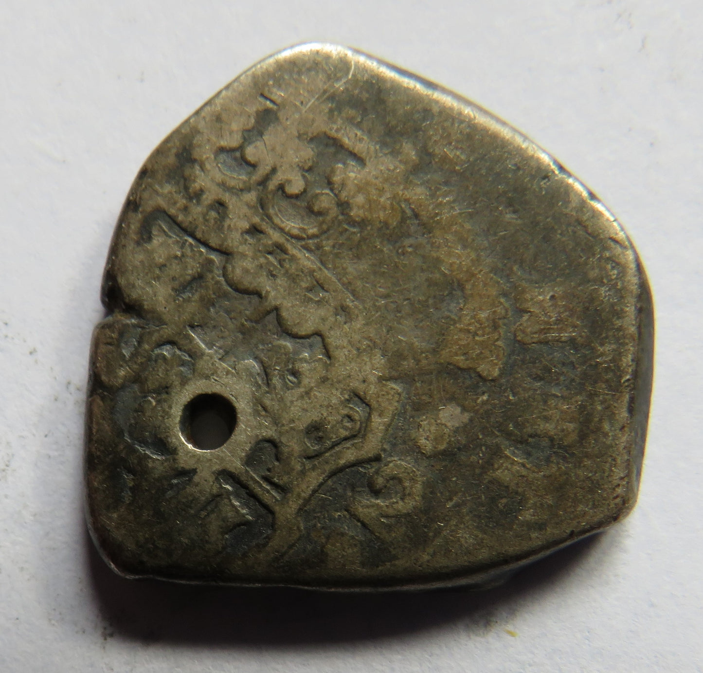 1735 Spanish Colonial Silver 2 Reals Cob Coin