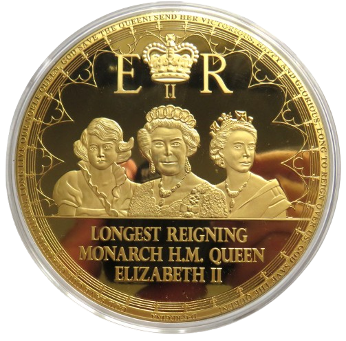 The Longest Reigning Monarch Large Commemorative Coin / Medal 100mm