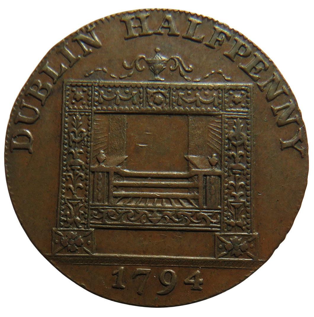 1794 Dublin Halfpenny Token 