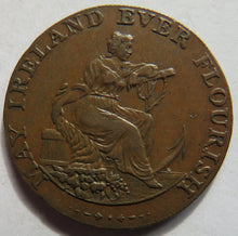 Load image into Gallery viewer, 1794 Dublin Halfpenny Token &quot;May Ireland Ever Flourish&quot;
