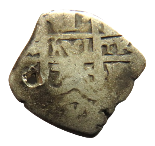 18thC Spanish Colonial Silver 1 Real Cob Coin