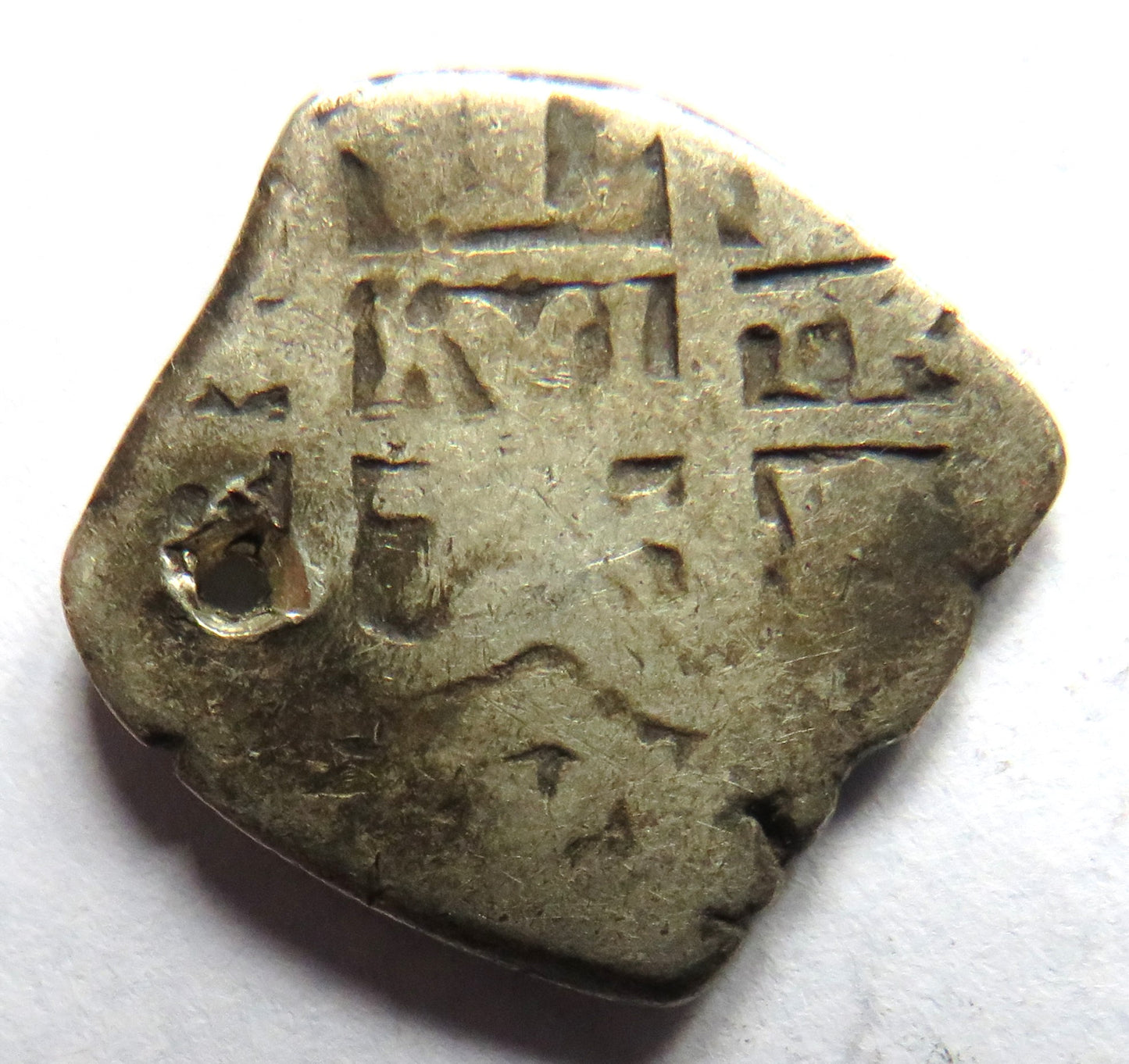 18thC Spanish Colonial Silver 1 Real Cob Coin