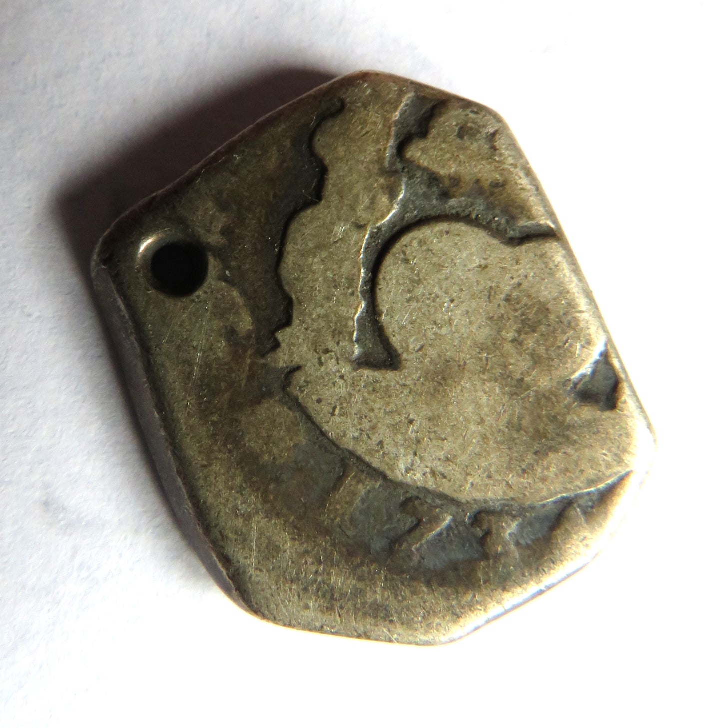 1734 Spanish Colonial Guatemala Silver 2 Reals Cob Coin