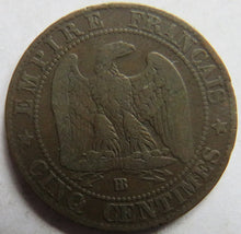 Load image into Gallery viewer, 1863-BB France 5 Centimes Coin
