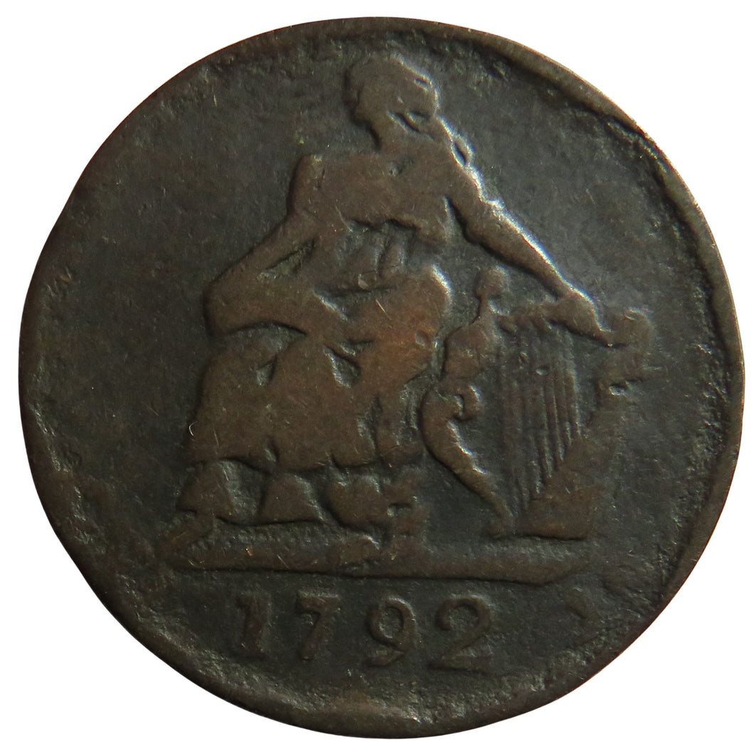 1792 Camac, Ryan & Camac Halfpenny Token Ireland