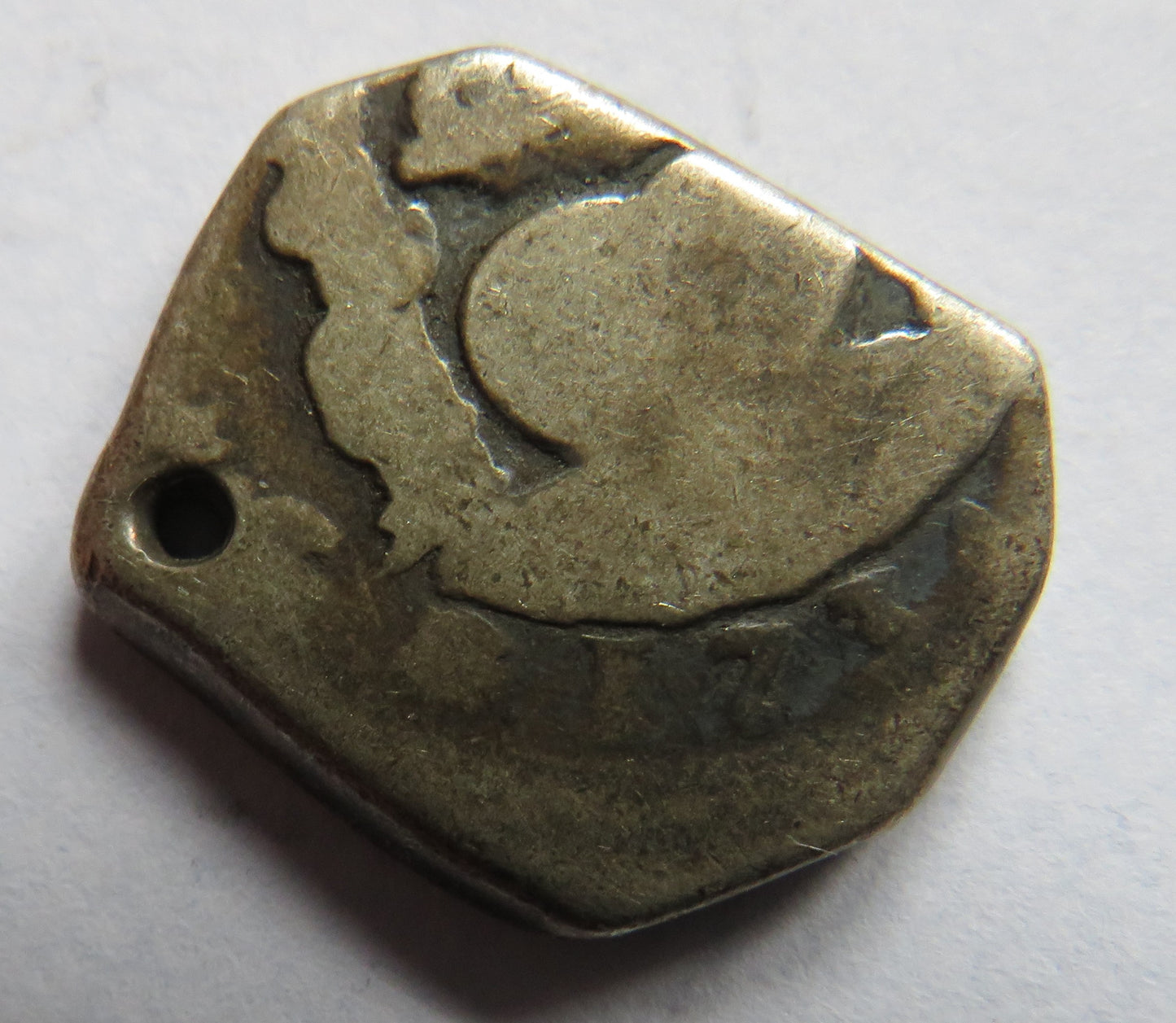 1734 Spanish Colonial Guatemala Silver 2 Reals Cob Coin