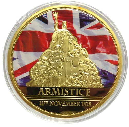 1914-1918 First World War Centenary Large Commemorative Coin / Medal Armistice