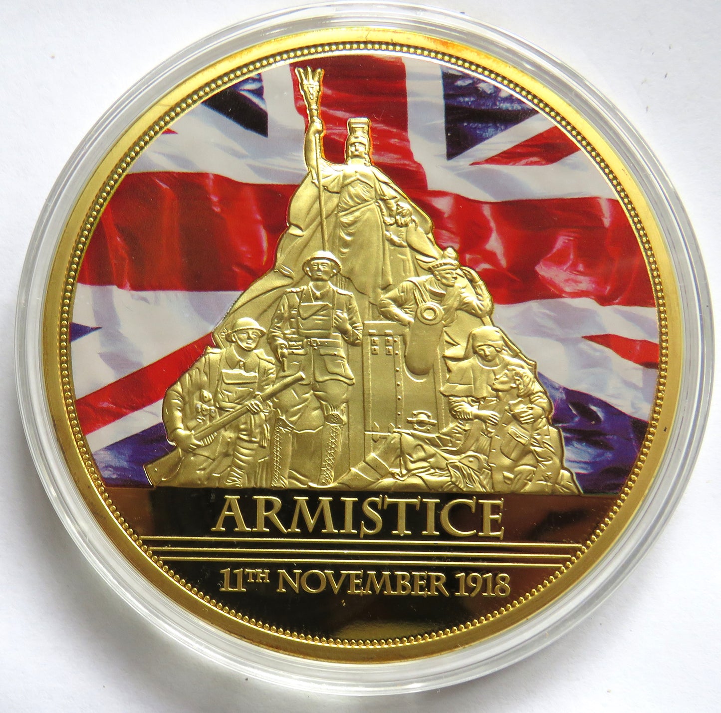 1914-1918 First World War Centenary Large Commemorative Coin / Medal Armistice