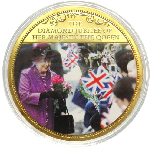 1952-2012 The Diamond Jubilee of Her Majesty The Queen Large Commemorative Medal / Coin