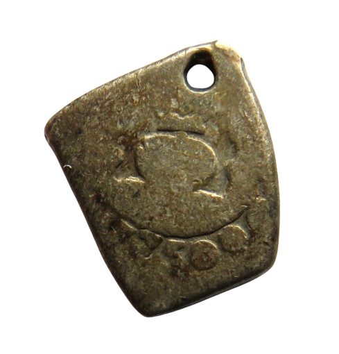 1750 Spanish Colonial Silver 1 Real Cob Coin