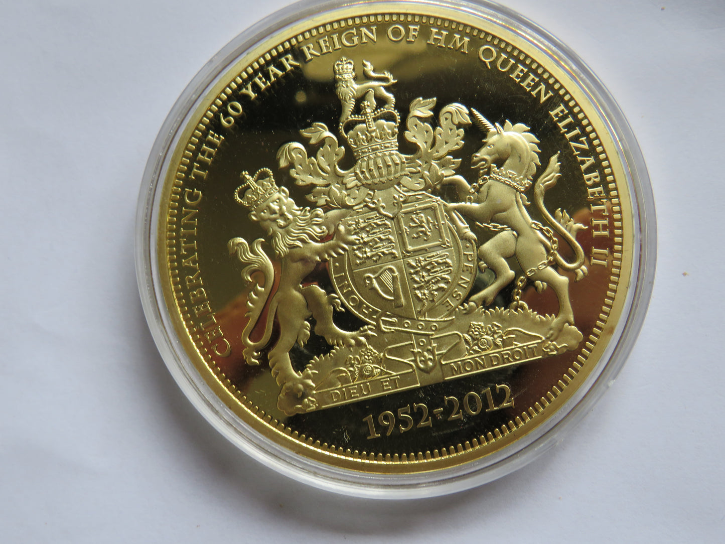 1952-2012 The Diamond Jubilee of Her Majesty The Queen Large Commemorative Medal / Coin