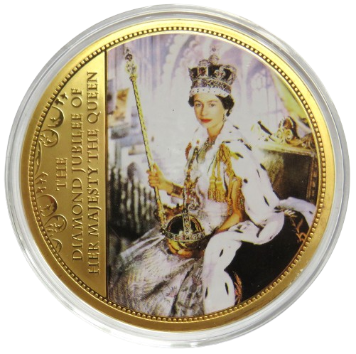 1952-2012 The Diamond Jubilee of Her Majesty The Queen Large Commemorative Medal / Coin