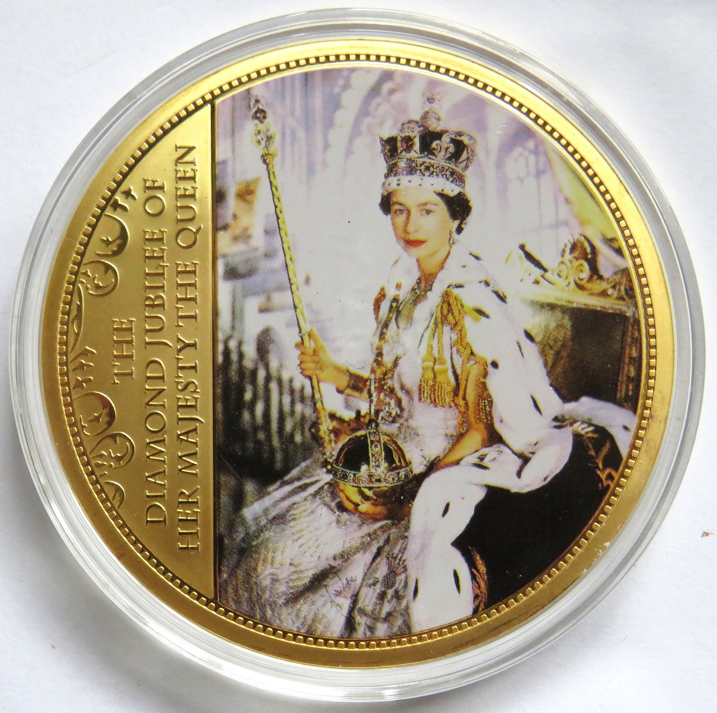 1952-2012 The Diamond Jubilee of Her Majesty The Queen Large Commemorative Medal / Coin
