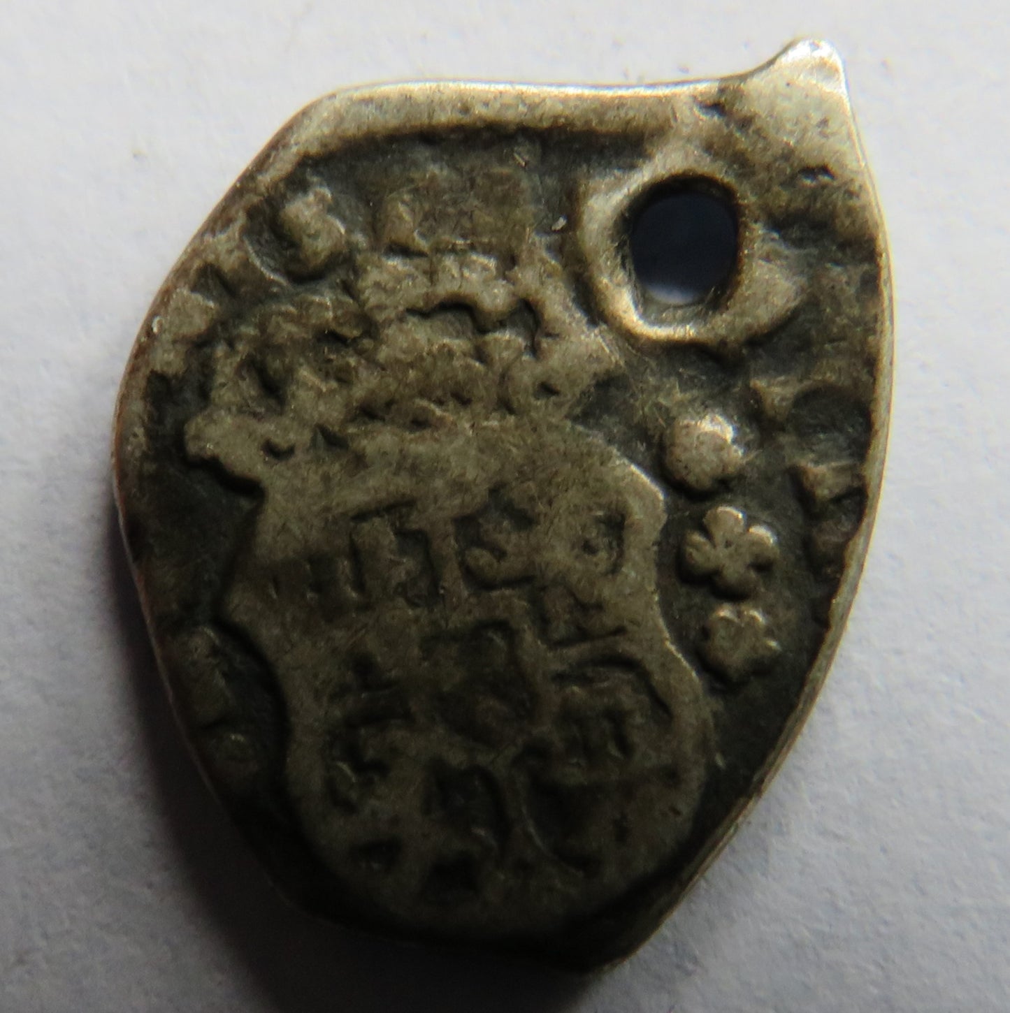 1735 Spanish Guatemala Silver 1/2 Real Cob Coin