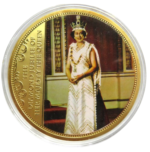 1952-2012 The Diamond Jubilee of Her Majesty The Queen Large Commemorative Medal / Coin