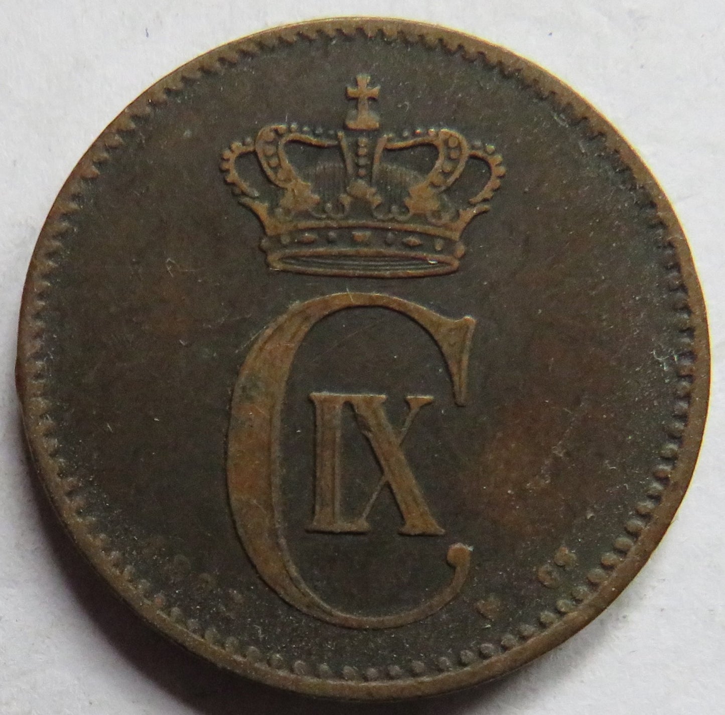 1883 Denmark 2 Ore Coin