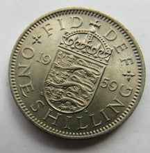 Load image into Gallery viewer, 1959 Queen Elizabeth II (English) One Shilling Coin In High Grade
