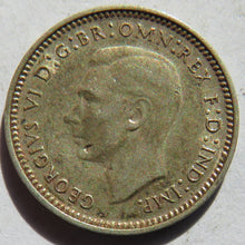 Load image into Gallery viewer, 1942 King George VI Australia Silver Threepence Coin
