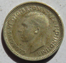 Load image into Gallery viewer, 1941 King George VI Australia Silver Threepence Coin
