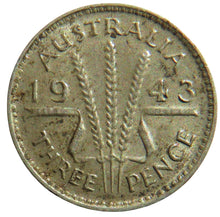 Load image into Gallery viewer, 1943 King George VI Australia Silver Threepence Coin
