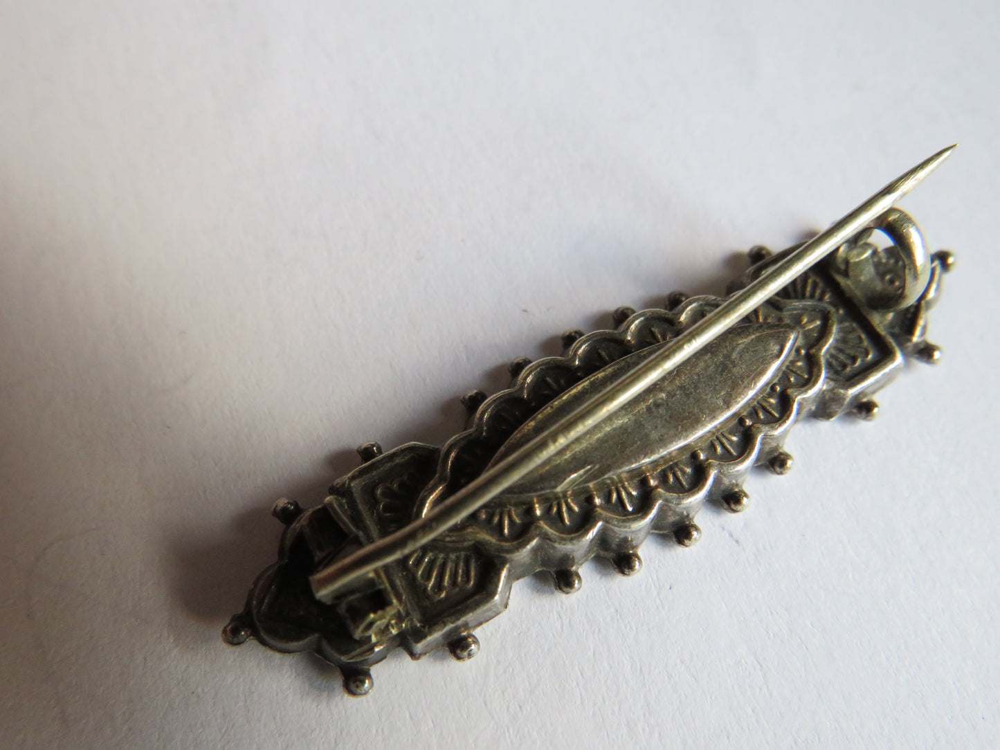 Antique Victorian Scottish Silver & Agate Brooch