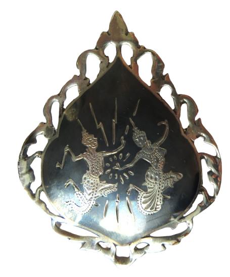 Vintage Siam / Thailand Sterling Silver Ladies Brooch