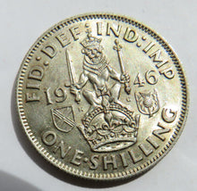 Load image into Gallery viewer, 1946 King George VI (Scottish) Silver Shilling Coin - Higher Grade
