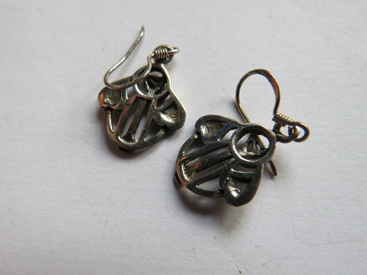 Pair of Ladies Sterling Earrings In The Charles Rennie Mackintosh Style