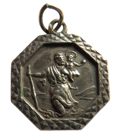 Vintage Silver St Christopher Pendant