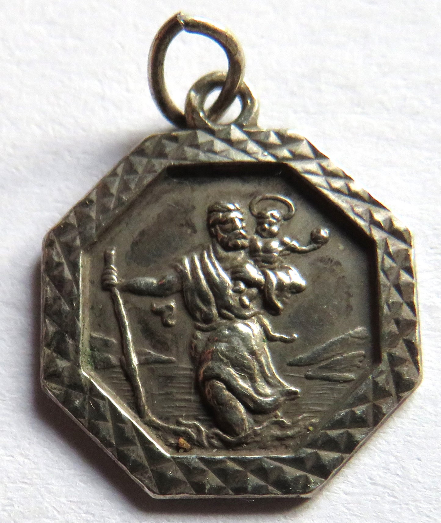 Vintage Silver St Christopher Pendant