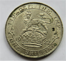 Load image into Gallery viewer, 1922 King George V Silver Shilling Coin - Great Britain
