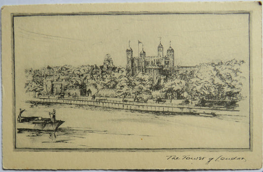 Vintage Postcard of The Tower of London