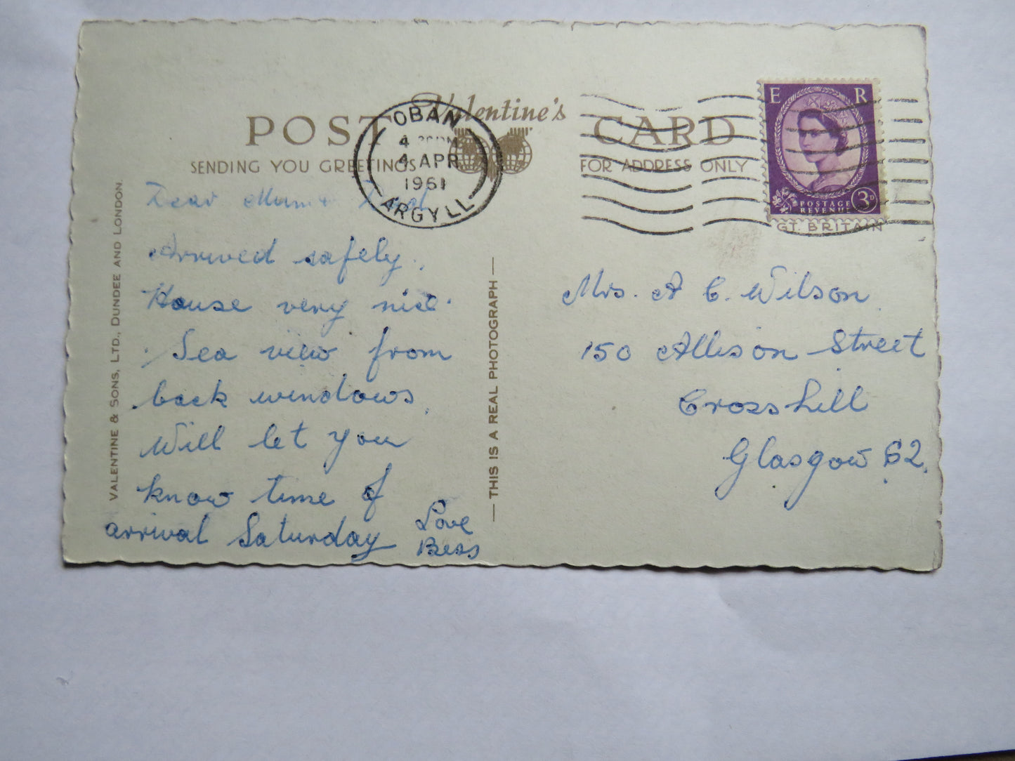 Vintage Postcard of Good Luck from Oban, Multiview Postcard 1951