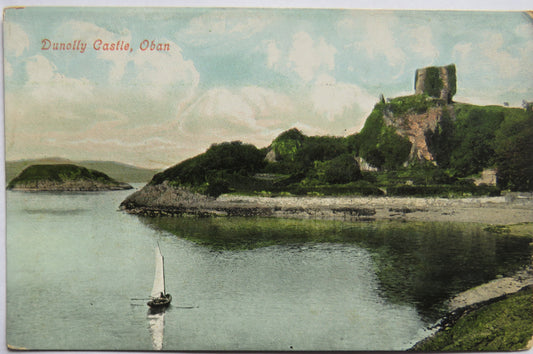 Vintage Postcard of Dunolly Castle, Oban