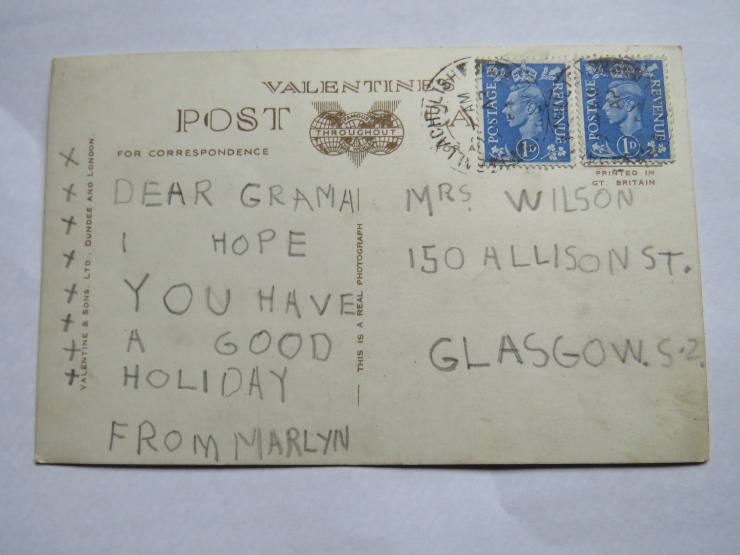 Vintage Postcard of MacDonald Monument, Glencoe