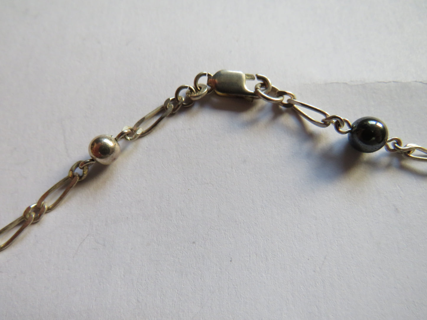 Stylish Ladies Sterling Silver & Black Pearl Necklace