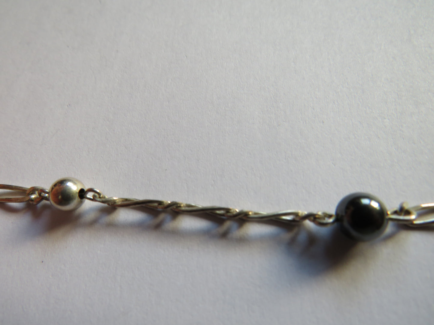 Stylish Ladies Sterling Silver & Black Pearl Necklace