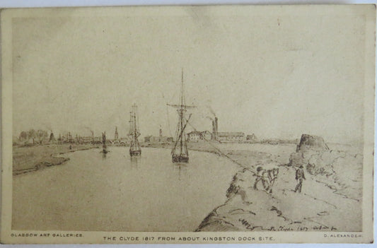 Vintage Postcard of The Clyde 1817 From About Kingston Dock Site