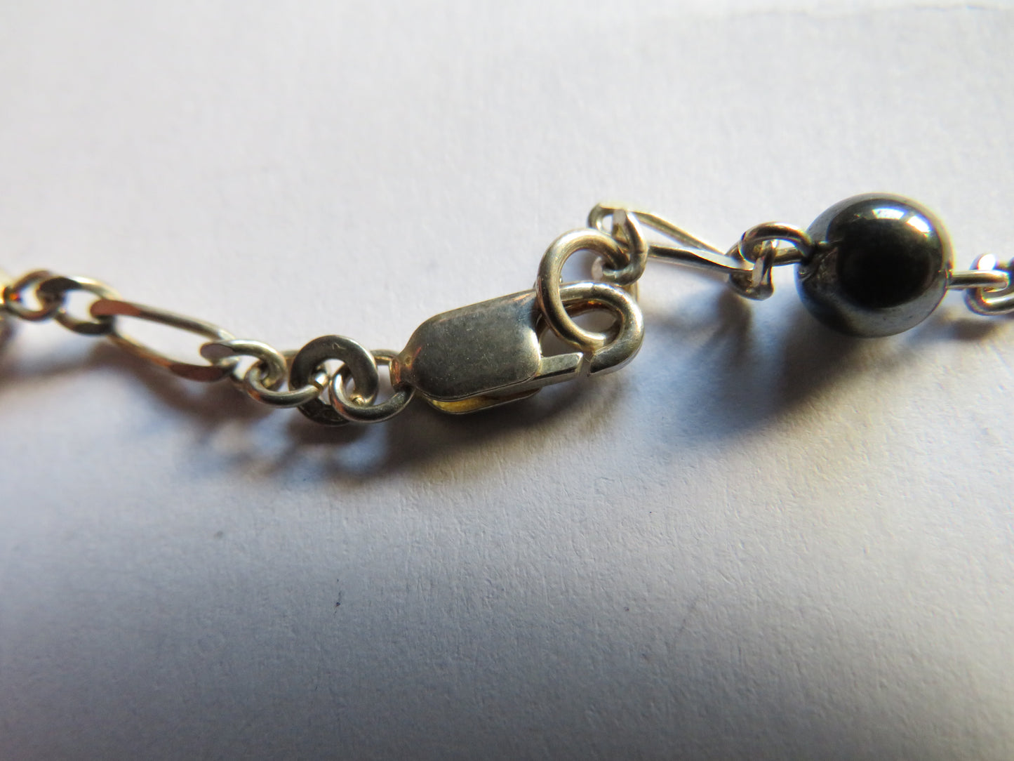 Stylish Ladies Sterling Silver & Black Pearl Necklace