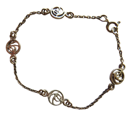 Ladies Sterling Silver Bracelet In The Charles Rennie Mackintosh Style