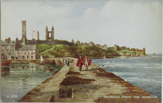 Vintage Postcard of St Andrews From The Harbour