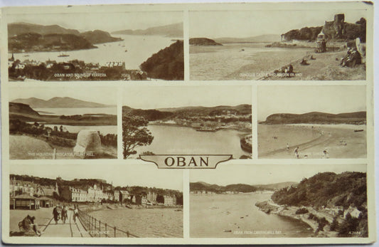 Vintage Postcard of Oban, Multiview Postcard