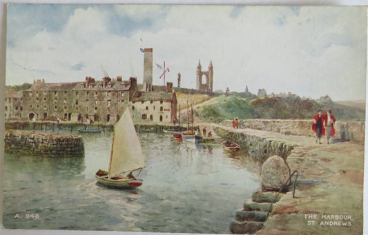 Vintage Postcard of The Harbour St Andrews