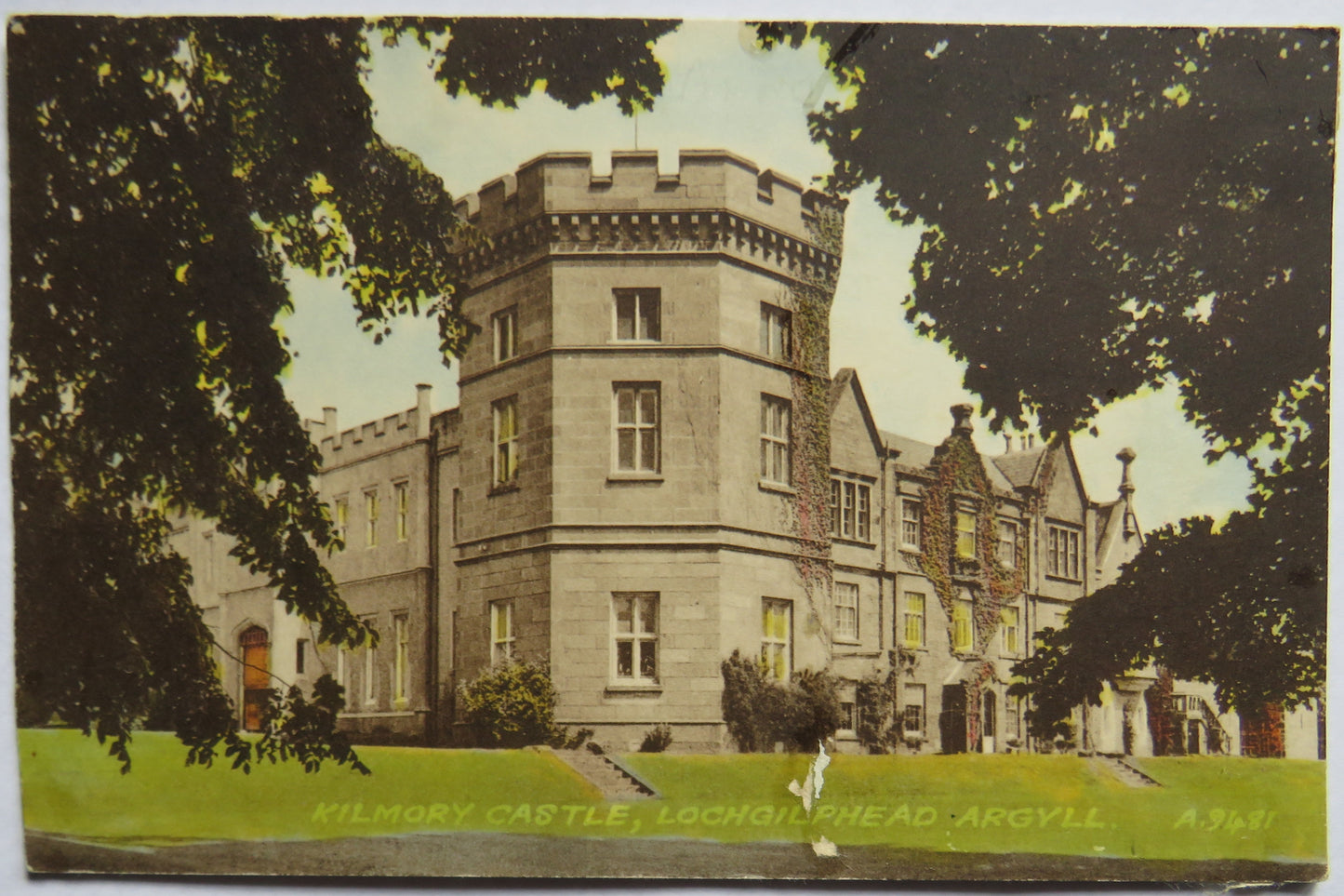 Vintage Postcard of Kilmory Castle, Lochgilphead, Argyll 1952