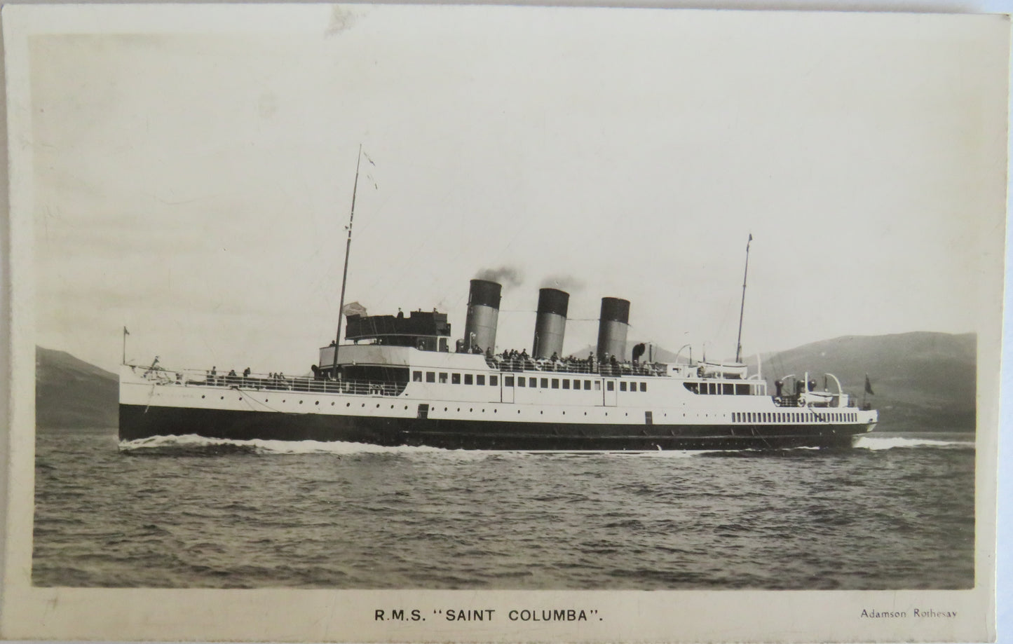 Vintage Postcard of R.M.S. "Saint Columba"