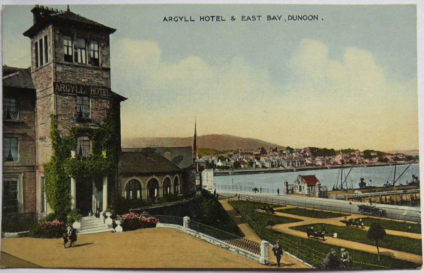 Vintage Postcard of Argyll Hotel & East Bay, Dunoon