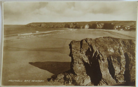 Vintage Postcard of Holywell Bay Newquay