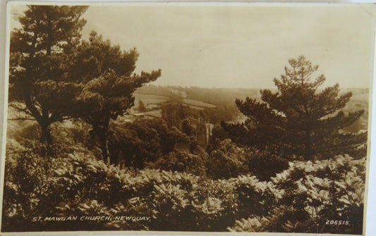 Vintage Postcard of St Mawgan Church Newquay